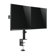 Dvigubo monitoriaus laikiklis, 17"-32", plienas, 360° VESA plokštė