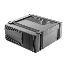 Adjustable under desk CPU mount with strap