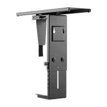 Adjustable under desk CPU mount, rotatable, slidable