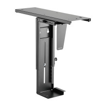 Adjustable under desk CPU mount, rotatable, slidable