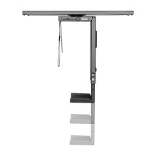 Adjustable under desk CPU mount, rotatable, slidable