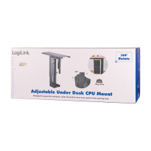 Adjustable under desk CPU mount, rotatable, slidable