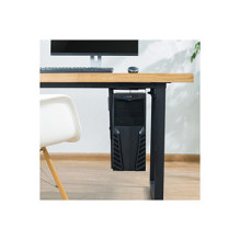 Adjustable under desk and wall CPU mount, rotatable