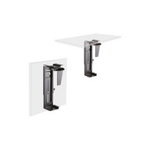 Adjustable under desk and wall CPU mount, rotatable