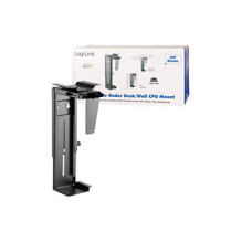 Adjustable under desk and wall CPU mount, rotatable