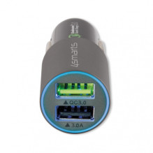 Automobilinis Įkroviklis - 4smarts Rapid 30W Quick Charge, Matt Grey