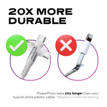 USB-C Kabelis - Statik PowerPivot Pro 1m Nailono Pintas USB-C į USB-C Baltas USB-C Kabelis - Statik PowerPivot Pro 1m Nailono Pintas USB-C į USB-C Baltas
