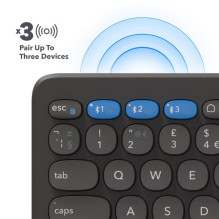 Klaviatūra - ZAGG Pro Klaviatūra, Bevielė, Bluetooth, Anglies