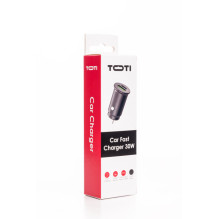 Automobilinis Įkroviklis - SEEK TOTI 30W Type-C + USB A Greitas Įkroviklis, Juodas Automobilinis Įkroviklis - SEEK TOTI 30W Type-C + USB A Greitas Įkroviklis, Juodas