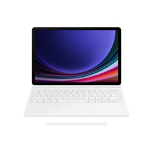 Klaviatūros Dėklas - Samsung DX725UW Knygos Dėklas su Klaviatūra Galaxy Tab S9 / S9 FE / S10 FE / S10 Lite, Balta Klaviatūros Dėklas - Samsung DX725UW Knygos Dėklas su Klaviatūra Galaxy Tab S9 / S9 FE / S10 FE / S10 Lite, Balta
