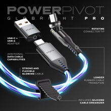USB-C Kabelis - Statik PowerPivot Pro 2m, Duomenų Perdavimo, LED Juodas USB-C Kabelis - Statik PowerPivot Pro 2m, Duomenų Perdavimo, LED Juodas