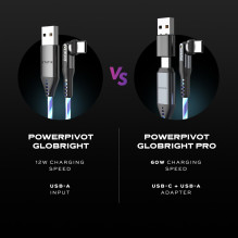 USB-C Kabelis - Statik PowerPivot Pro 2m, Duomenų Perdavimo, LED Juodas USB-C Kabelis - Statik PowerPivot Pro 2m, Duomenų Perdavimo, LED Juodas