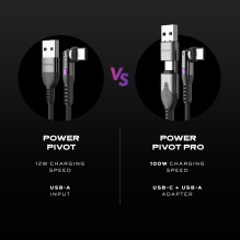 USB-C Laidas - Statik PowerPivot Pro 2m USB-C į USB-C Nailono Pintas Juodas USB-C Laidas - Statik PowerPivot Pro 2m USB-C į USB-C Nailono Pintas Juodas