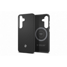 Telefono Dėklas - Samsung Galaxy S25 Enzo Aramid, Plonas Dizainas, Juoda Sidabrinė Telefono Dėklas - Samsung Galaxy S25 Enzo Aramid, Plonas Dizainas, Juoda Sidabrinė