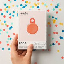 Bluetooth Sekiklis - Chipolo LOOP Įkraunamas Sekiklis Su Silikono Kilpa iOS & Android, Koralo Bluetooth Sekiklis - Chipolo LOOP Įkraunamas Sekiklis Su Silikono Kilpa iOS & Android, Koralo