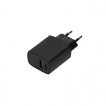 Įkroviklis - SEEK TOTI 20W Type-C + USB A Greitas Įkroviklis, Juodas Įkroviklis - SEEK TOTI 20W Type-C + USB A Greitas Įkroviklis, Juodas