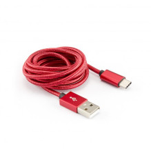 Sbox USB-TYPEC-15R USB- Type C M / M 1,5 m vaisiškai raudona