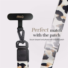 Mobiliojo Telefono Priedas - MIO Lanyard Strap Leopard With Leather Details And Metal Hooks