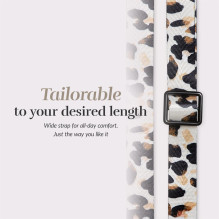 Mobiliojo Telefono Priedas - MIO Lanyard Strap Leopard With Leather Details And Metal Hooks