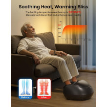 Sveikata ir Asmeninė Priežiūra - RENPHO Shiatsu Pėdų Masažuoklis FM059R, 360° Ritės, Oro Suspaudimas, Šildymas