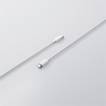 Kabelis - Xiaomi 3A Pintas USB-C į USB-C Kabelis 1m, Greitas Įkrovimas, Baltas