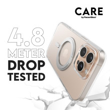 Telefono Dėklas - PanzerGlass CARE Dėklas su Sidabriniu Stoveliu MagSafe iPhone 16 Pro Max, Skaidrus