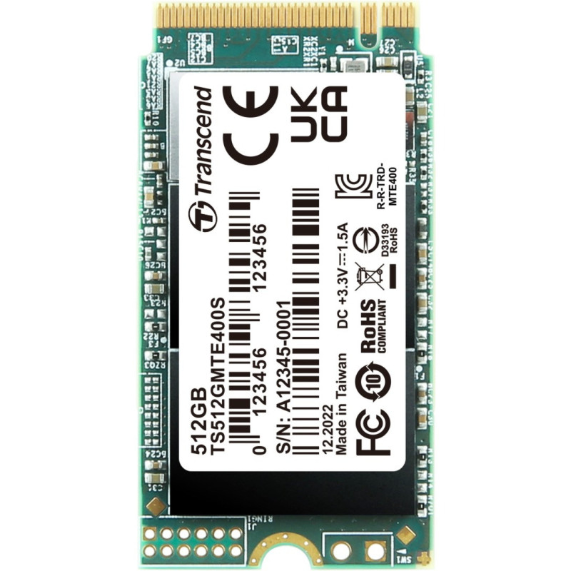 SSD drive Transcend MTE400S 512GB M.2 2242 PCI-E x4 Gen3 NVMe (TS512GMTE400S)