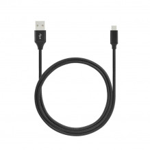 USB Kabelis - SEEK TOTI Micro USB 2M 2A Pintas Juodas USB Kabelis - SEEK TOTI Micro USB 2M 2A Pintas Juodas