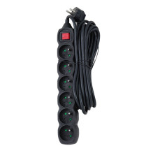 Esperanza ELK219K Power strip 6GN / 5M Black Esperanza ELK219K Power strip 6GN / 5M Black