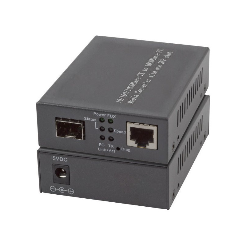 EFB Media Converter 1x100 / 1000Mbit RJ45, 1x Gigabit SFP Port