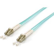 Equip Patchkabel LC- LC 30.00m multimoda dubultā OM3 kabeļa vads turkīza krāsā polietilēna maisiņā