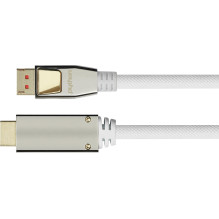 Python DisplayPort 1.4 į HDMI 2.0 kabelis nailoninis White 3m