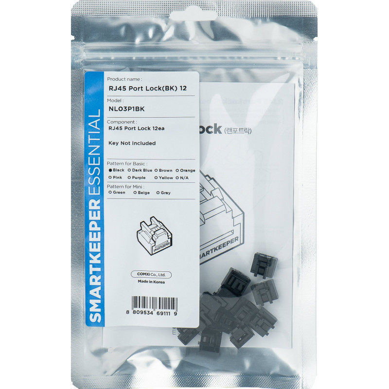 SmartKeeper Basic "RJ45 Port" blokatorius Black 12 vnt.