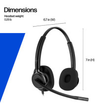 Headphones HP Poly Mission 425 - Mission 400 series - on-ear - wired - active noise cancellation - USB-C, USB-A - Black 