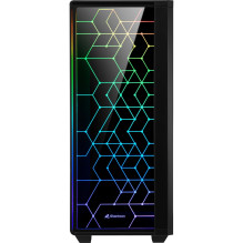 Sharkoon Gehäuse RGB LIT 100 ATX 1xGlas Black