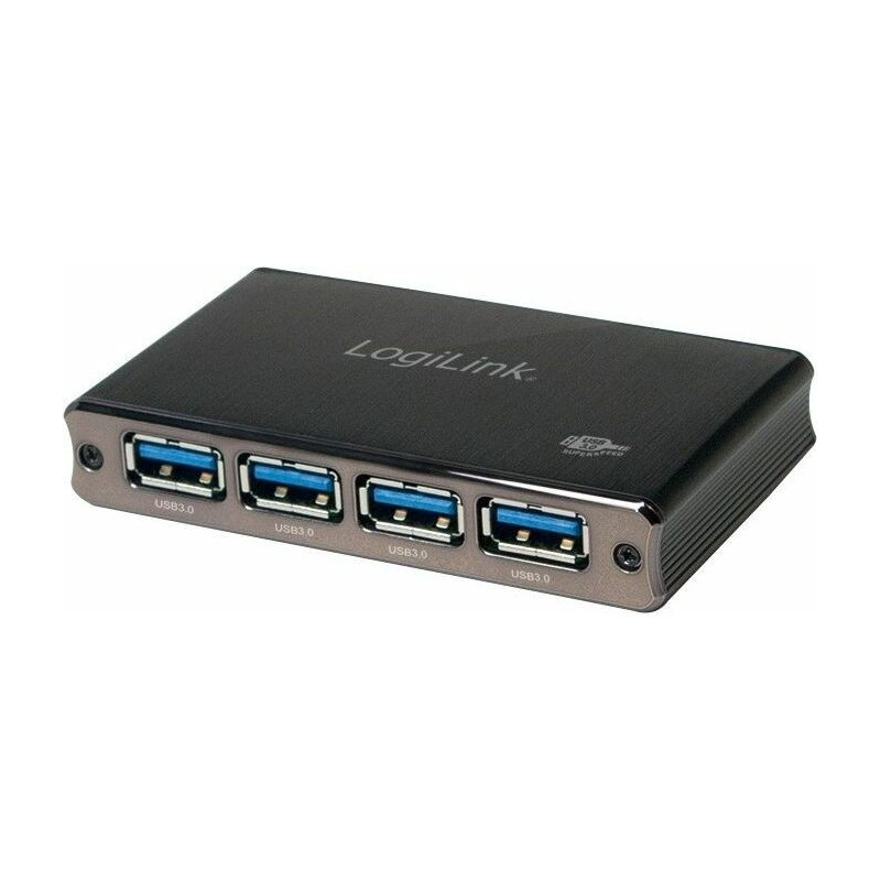 Logilink USB 3.0 4 prievadų šakotuvas, aliuminis su perkrovos apsauga