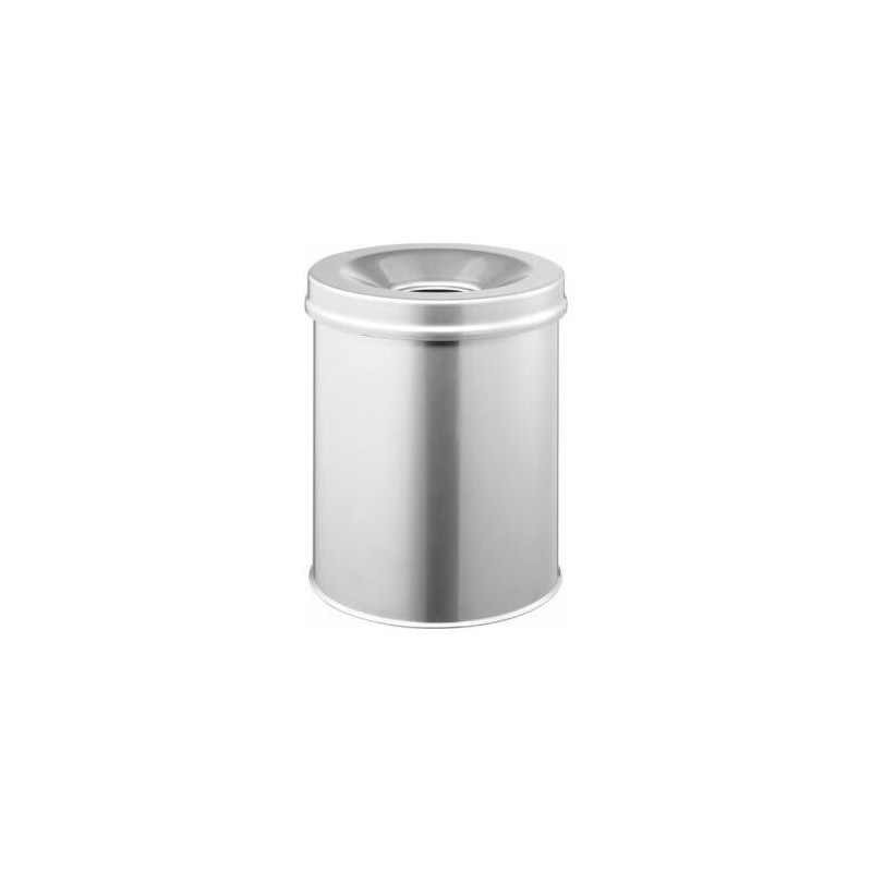 DURABLE Apvalus šiukšlių dėžė Safe 15 litrų Silver