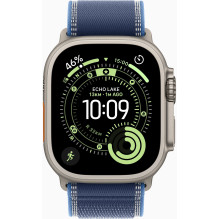 Apple Watch Ultra 3 (2025) GPS + Cellular 5G 49mm Natural Titanium korpusas su Blue Trail Loop M / L EU MEWU4 Apple Watch Ultra 3 (2025) GPS + Cellular 5G 49mm Natural Titanium korpusas su Blue Trail Loop M / L EU MEWU4