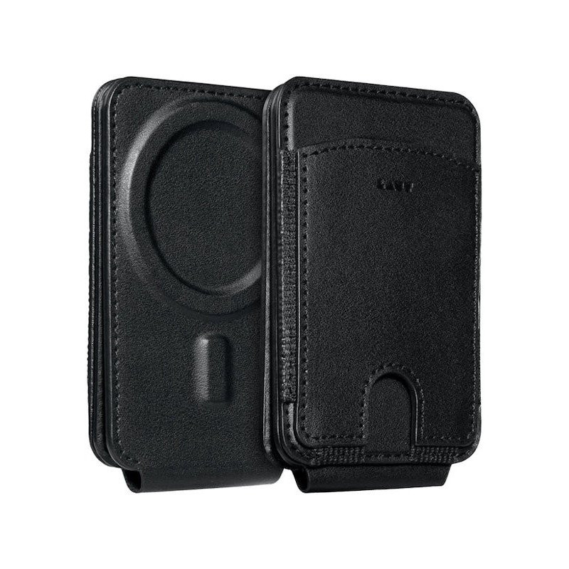LAUT MAGADD Card Wallet Black MagSafe with stand function