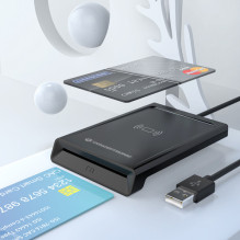 Conceptronic CONCEPTRONIC Dual-Interface Smart-ID USB-A card reader Black Conceptronic CONCEPTRONIC Dual-Interface Smart-ID USB-A card reader Black