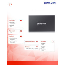Dysk zewnętrzny SSD Samsung T7 4TB Gray (MU-PC4T0T / WW)