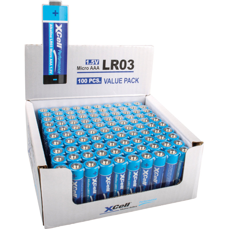 XCell Battery Performance LR03 Micro AAA 100 pieces box