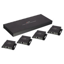 LINDY Plėstuvas ir skirstytuvas HDMI ir IR Cat6 4 kilpa Port 50m