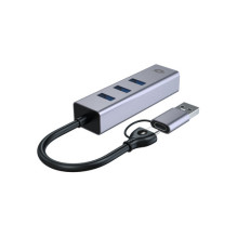 HUB USB Conceptronic Adapteris USB-C / -A3.0- GbE+3x-A3.0 5Gbs Black HUB USB Conceptronic Adapteris USB-C / -A3.0- GbE+3x-A3.0 5Gbs Black