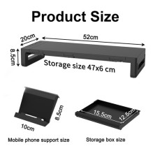 Equip pakeliamas monitoriaus stovas juodas 4xUSB-A / USB-C / + 25Kg
