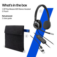 Ausinės HP HP POLY MISSION 615 MONAURAL