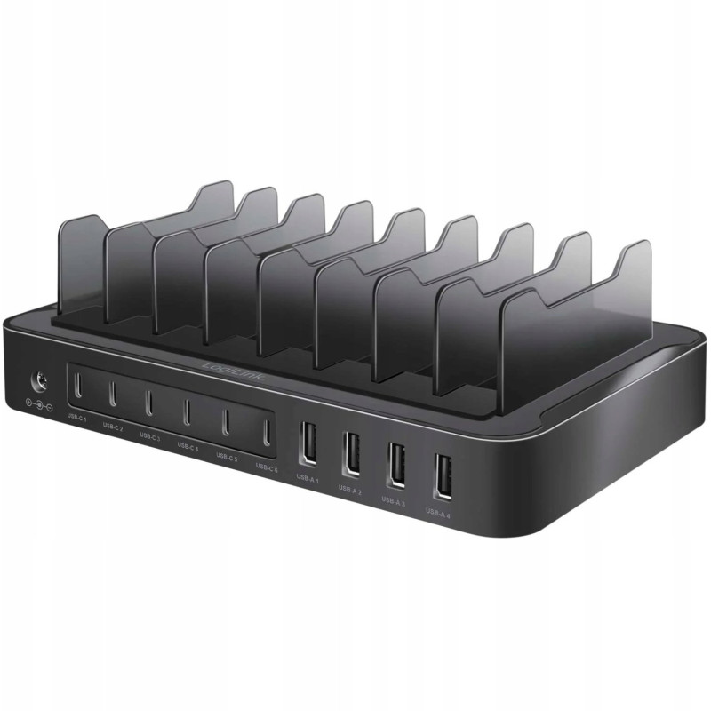 Charger LogiLink Logilink USB-C docking station 4xUSB-A &amp; 6xUSB-C PD&amp;QC 3.0 120w