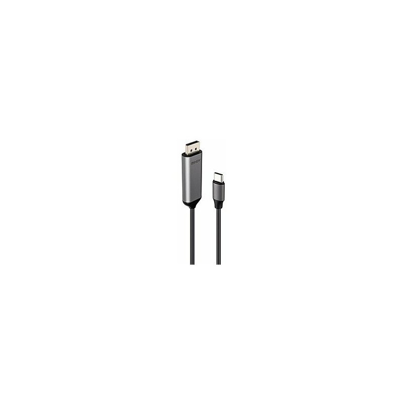 USB Cable Lindy USB-C - DisplayPort 2 m Gray (43504)