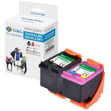 Ink cartridge G&amp;G XXL 2-piece set compatible with HP 304XL BK + Color