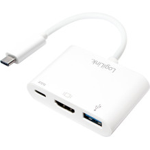 Logilink Adapteris USB3.2 Gen1 C tipo HDMI+USB-A+USB-C 60W PD